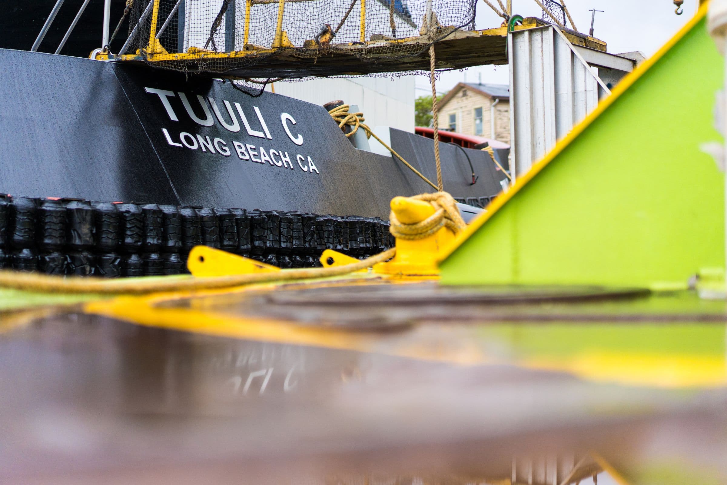 Tuuli C’s stern, marked Long Beach CA